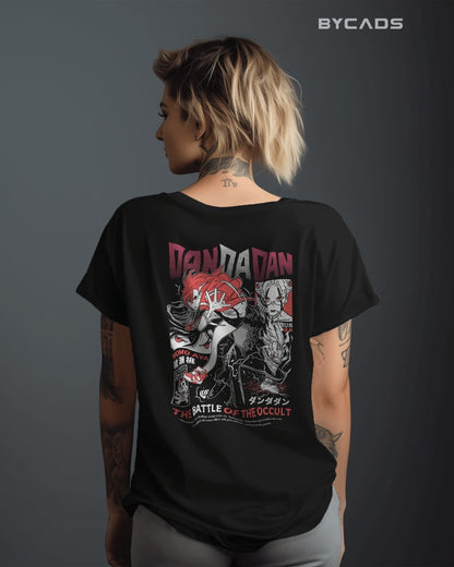 BYCADS "Battle of the Occult" Dandadan Anime Graphic Regular-Fit Cotton Blend T-Shirt