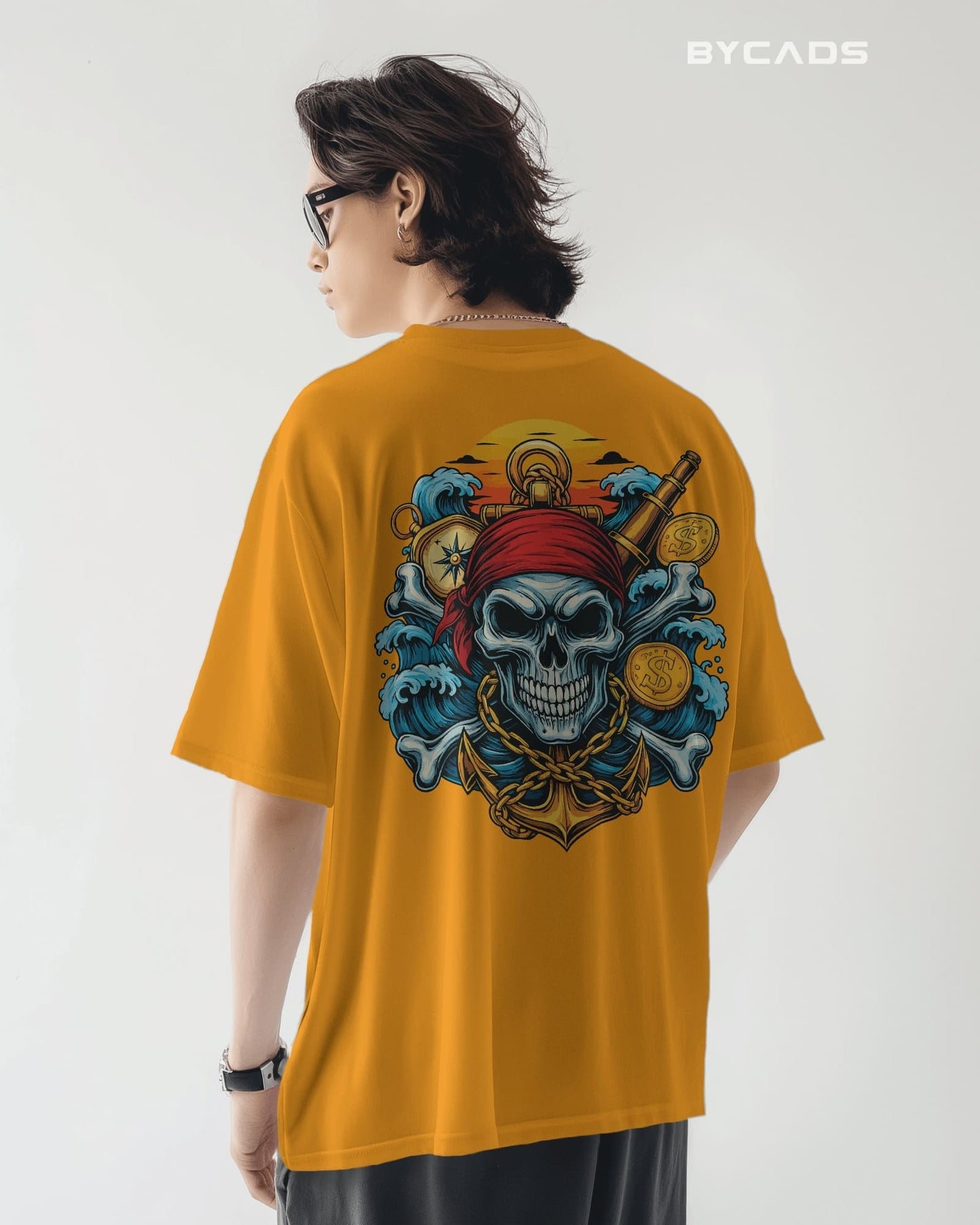 Treasure Hunt Skull Pirate T-Shirt – BYCADS Deep Sea Rebels Drop