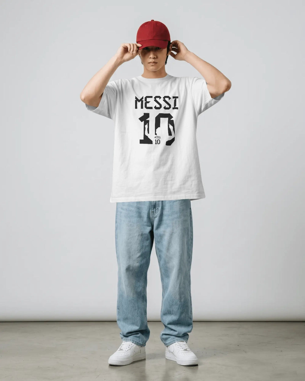 BYCADS Messi 10 Football Oversized Cotton Blend T-Shirt | Premium Sports Collection Graphic T-shirt