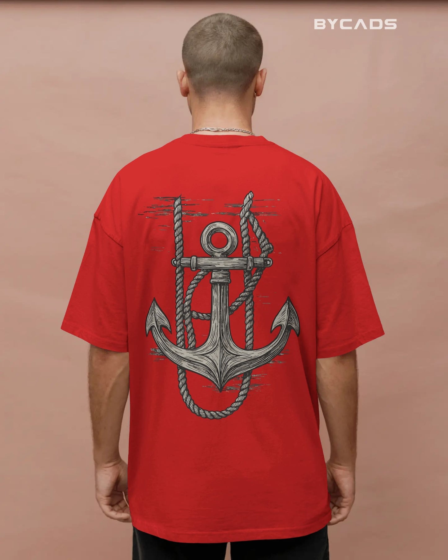 “Anchored Soul” Nautical Graphic Oversized t-shirt by Bycads
