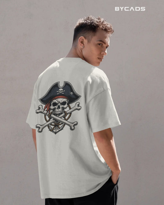 Crossbones Pirate Skull Oversized T-Shirt – Bycads Street Series Drop