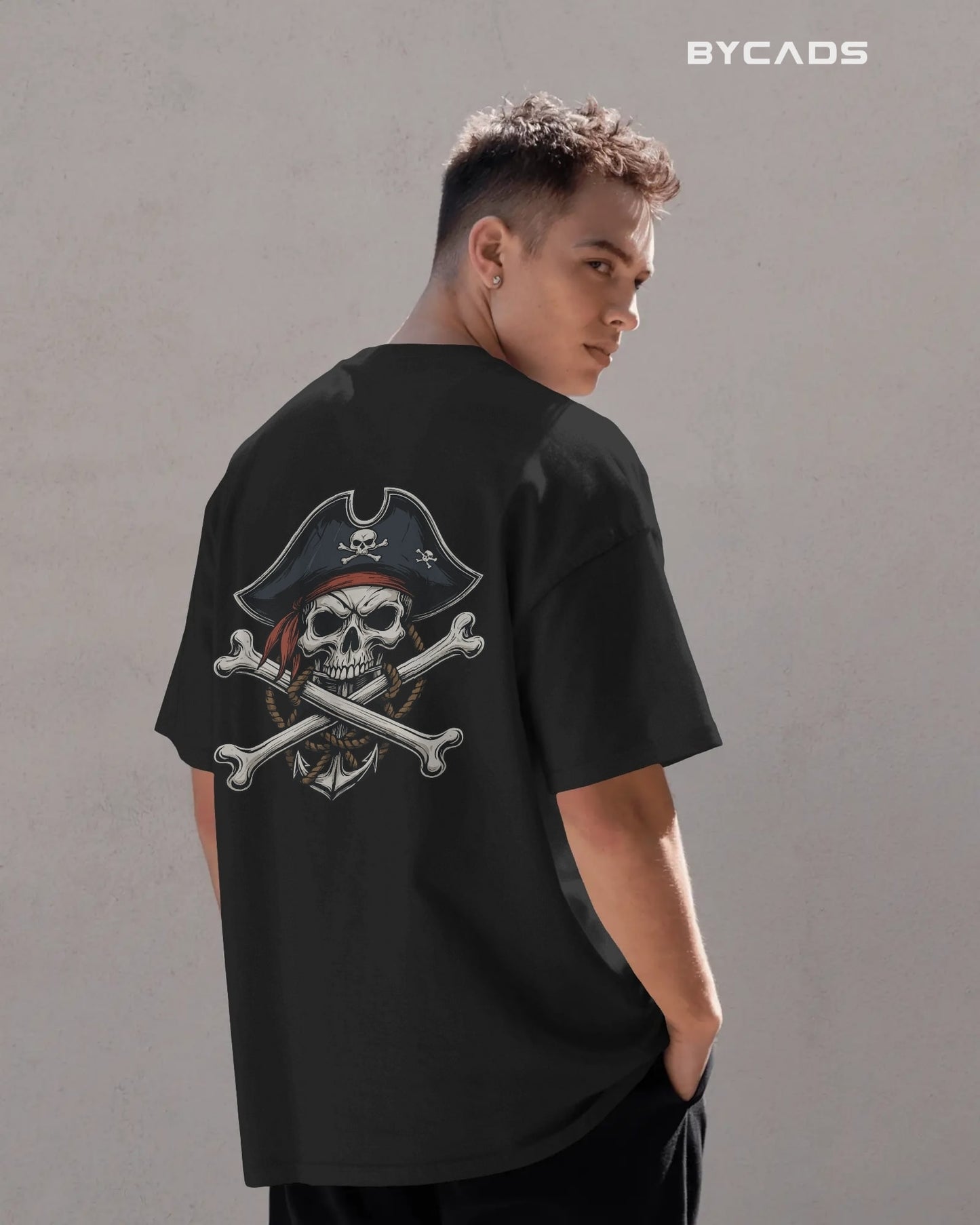 Crossbones Pirate Skull Oversized T-Shirt – Bycads Street Series Drop