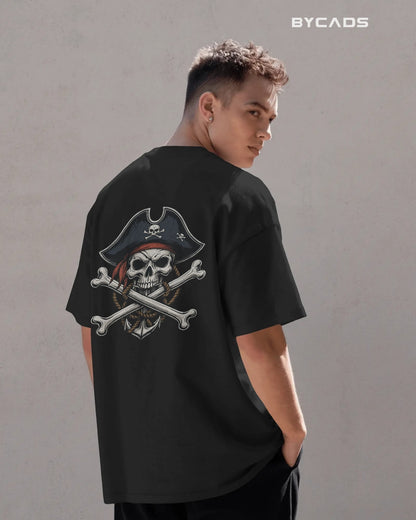 Crossbones Pirate Skull Oversized T-Shirt – Bycads Street Series Drop