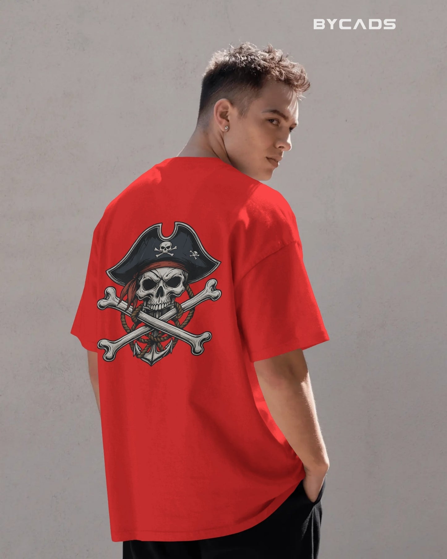 Crossbones Pirate Skull Oversized T-Shirt – Bycads Street Series Drop