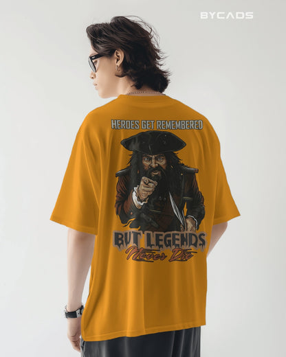 Legends Never Die Oversized Pirate T-Shirt – Bycads Street Legacy Drop