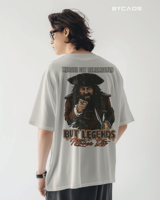 Legends Never Die Oversized Pirate T-Shirt – Bycads Street Legacy Drop