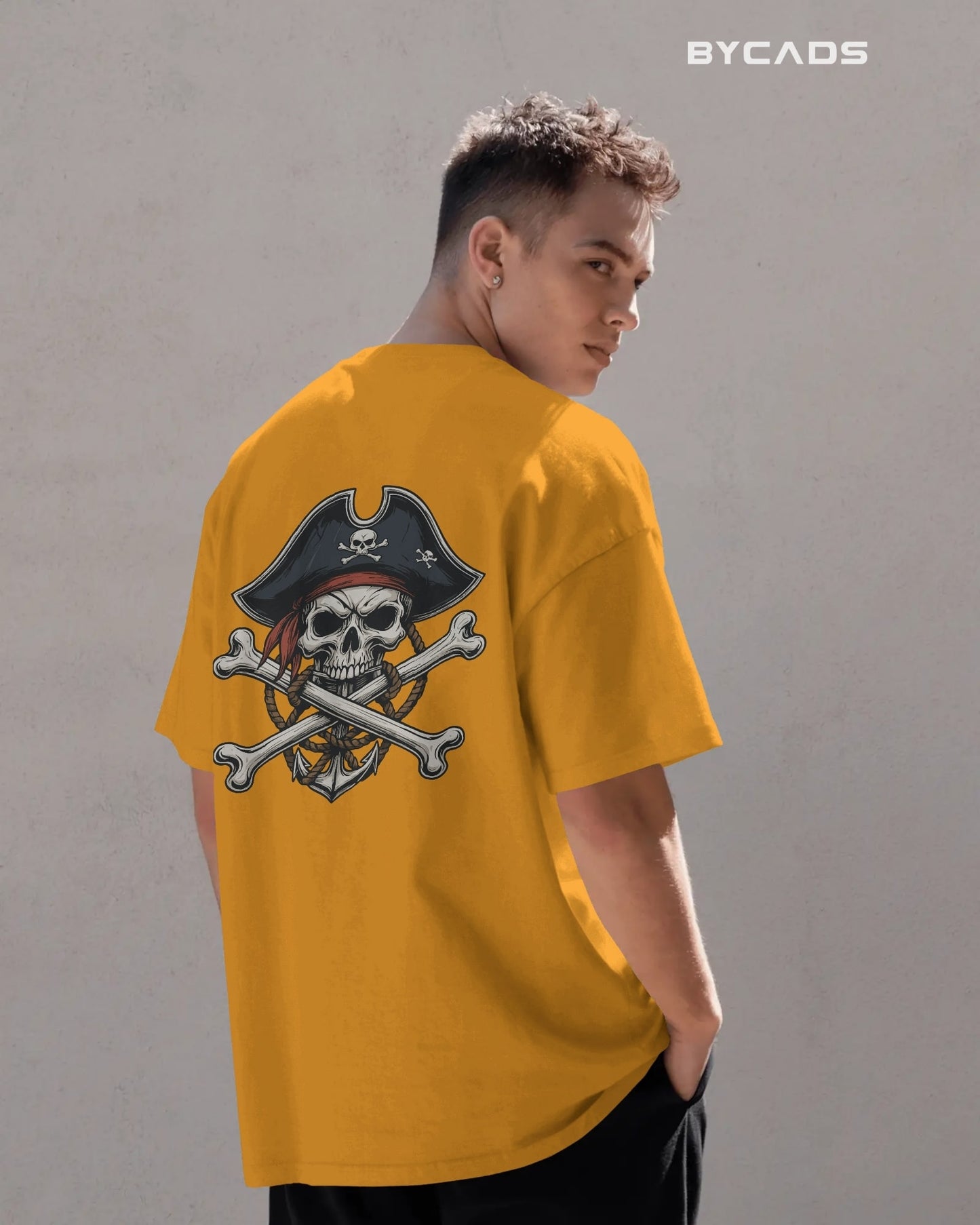 Crossbones Pirate Skull Oversized T-Shirt – Bycads Street Series Drop
