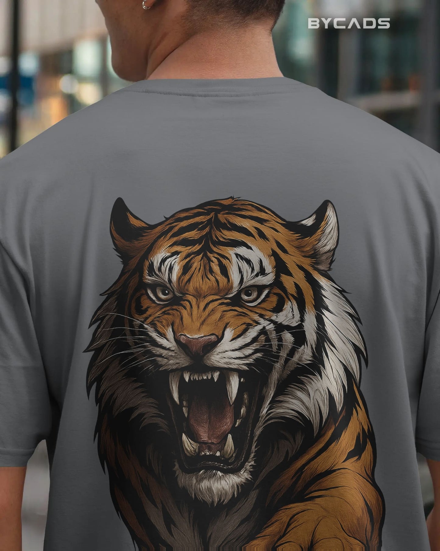 Roaring Tiger Oversized T-Shirt for Men – Fierce Streetwear by Bycads