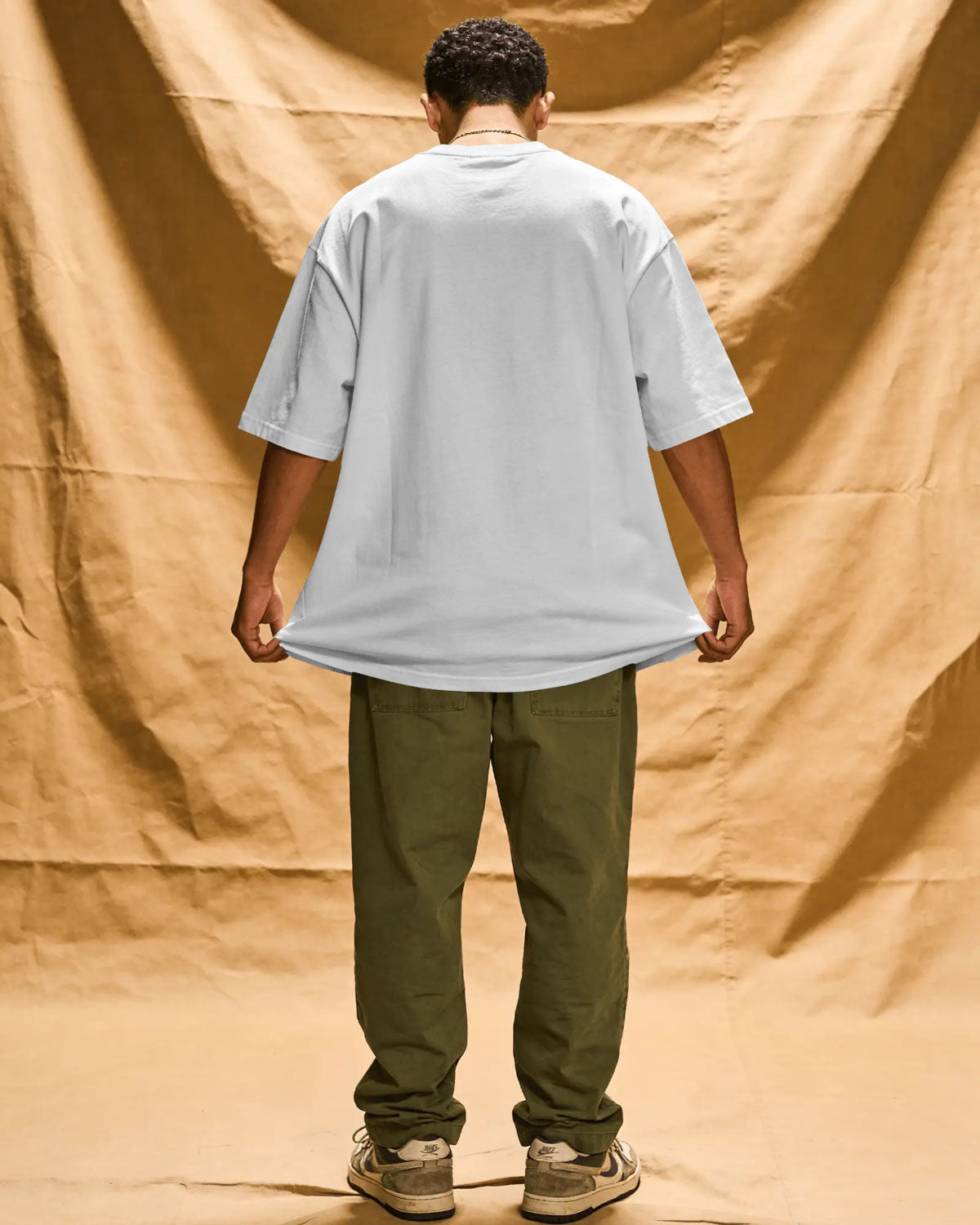 Bycads Don’t Give Up Motivational Oversized Cotton Blend T-Shirt