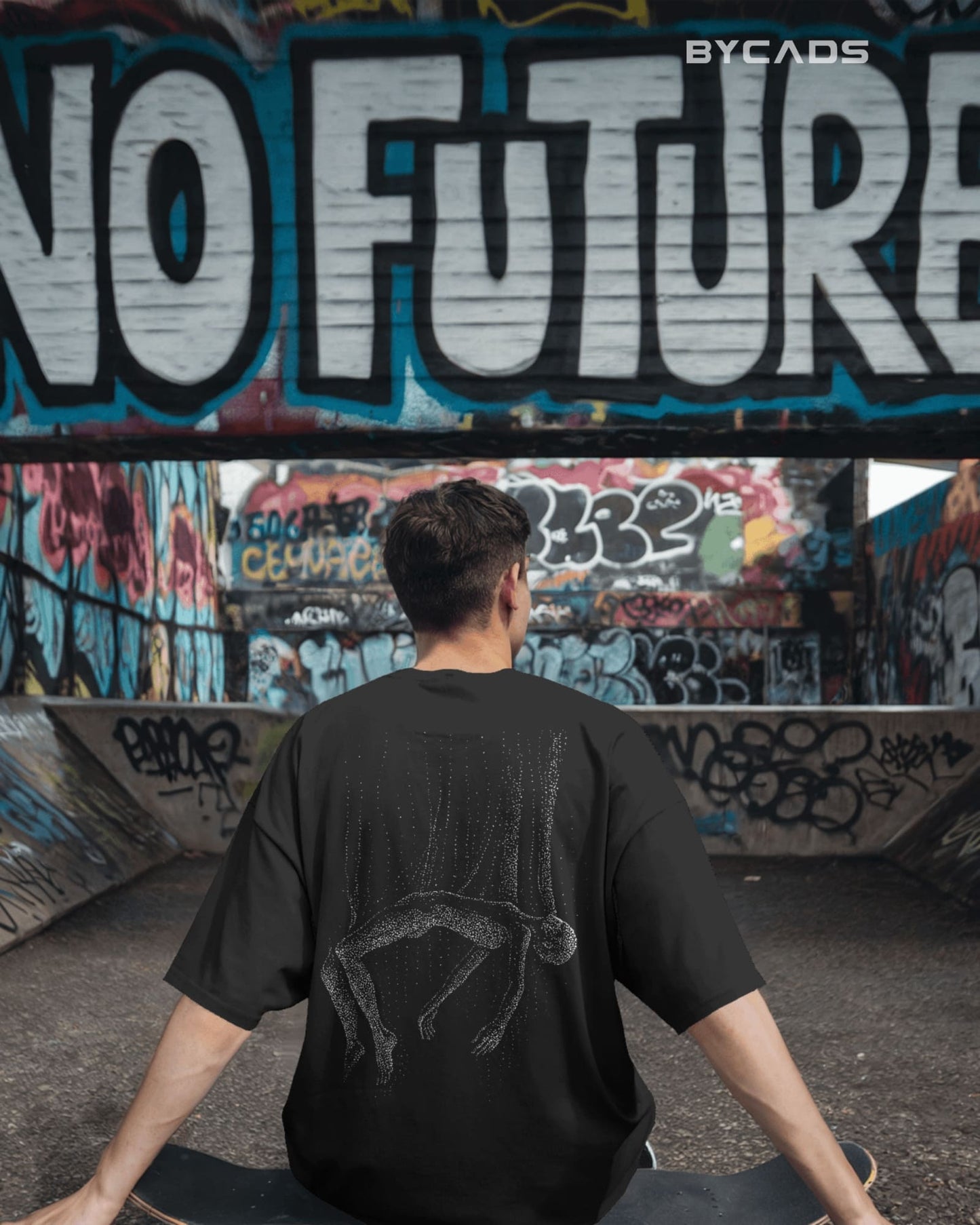 Floating Human Oversized T-Shirt for Men – Artistic Streetwear by Bycads