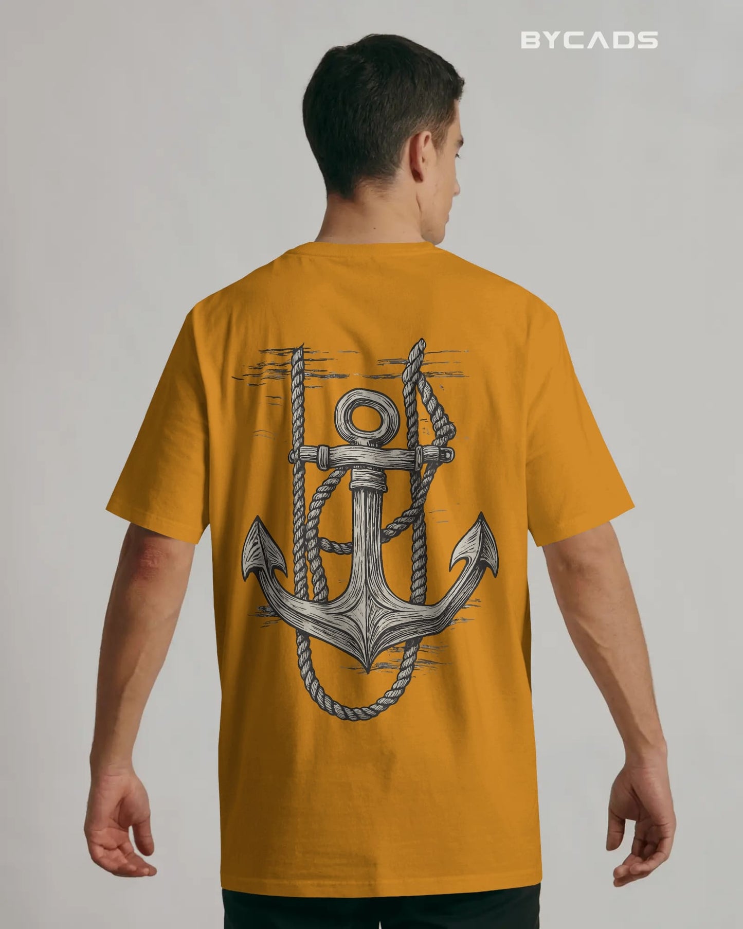 “Anchored Soul” Nautical Graphic Oversized t-shirt by Bycads