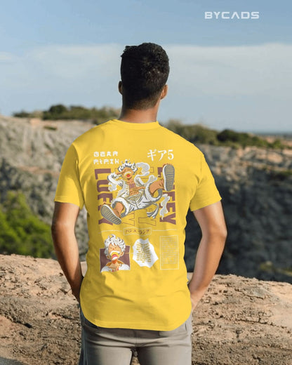 BYCADS "Gear 5 Joyboy" Luffy Anime Graphic Regular Fit T-Shirt