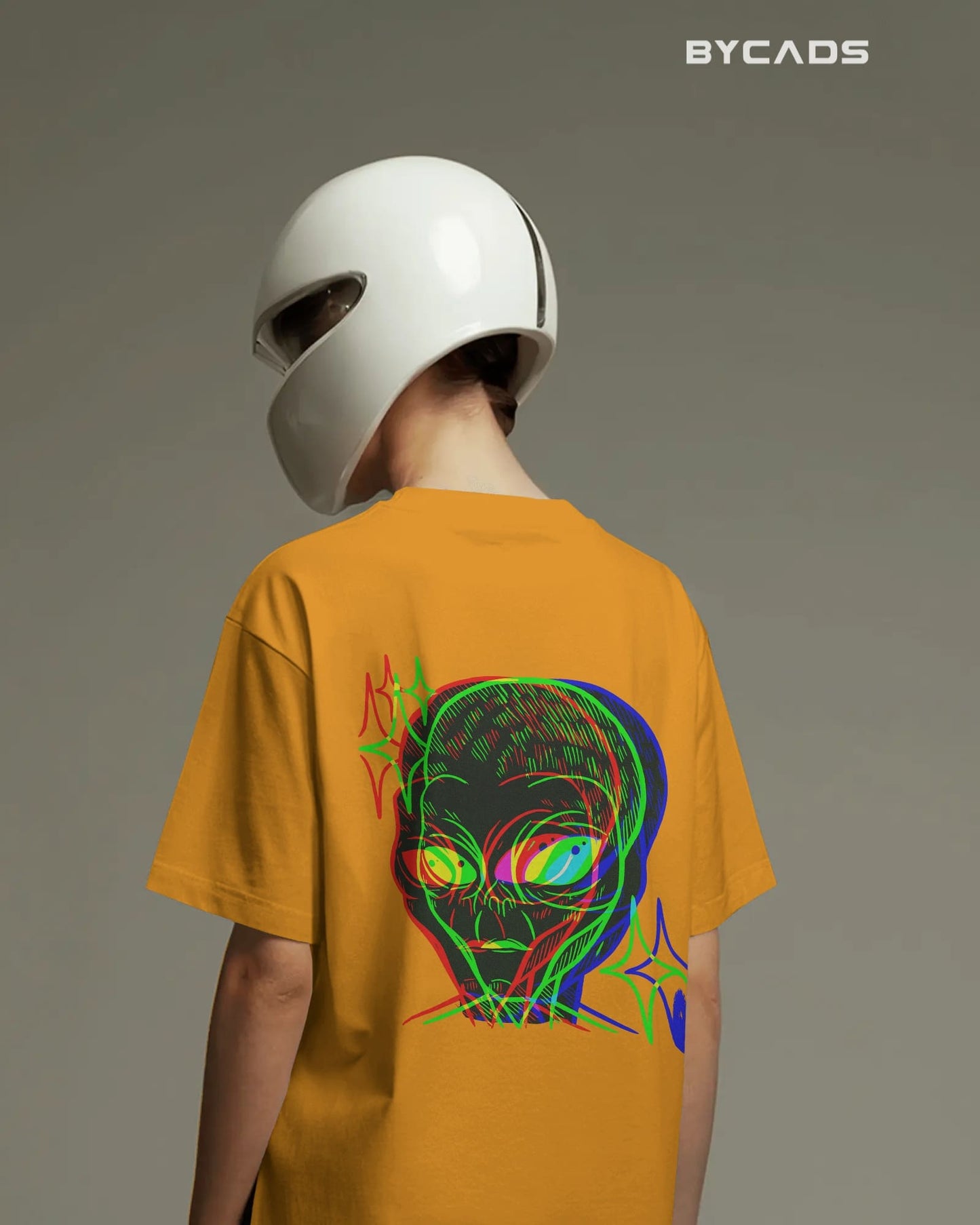 Cosmic Frequency Oversized Alien Unisex Graphic Tee