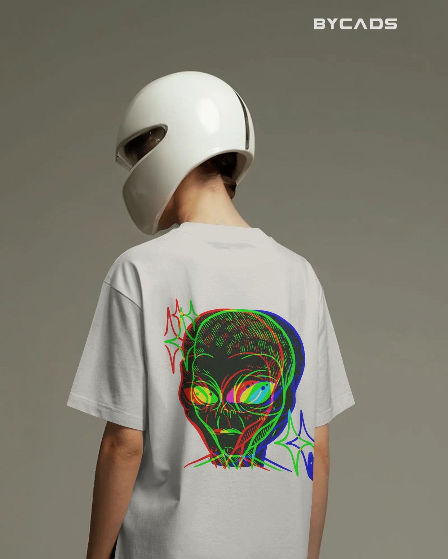 Cosmic Frequency Oversized Alien Unisex Graphic Tee