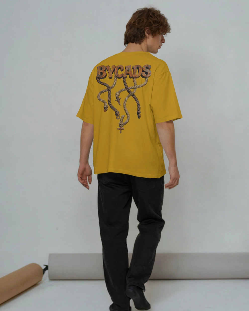 BYCADS Oversized Graphic T-Shirt – 100% Cotton Drop Shoulder Relaxed Fit Streetwear T-shirt