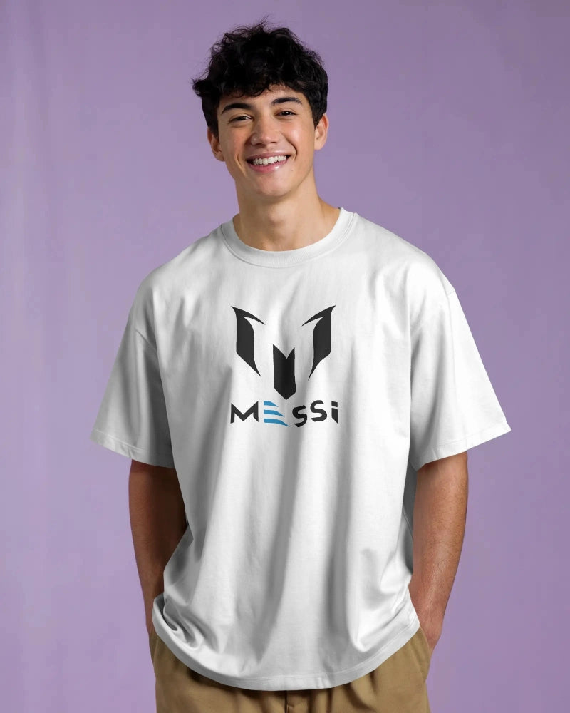 BYCADS Messi 10 Football Oversized Cotton Blend T-Shirt | Premium Sports Collection Graphic T-shirt