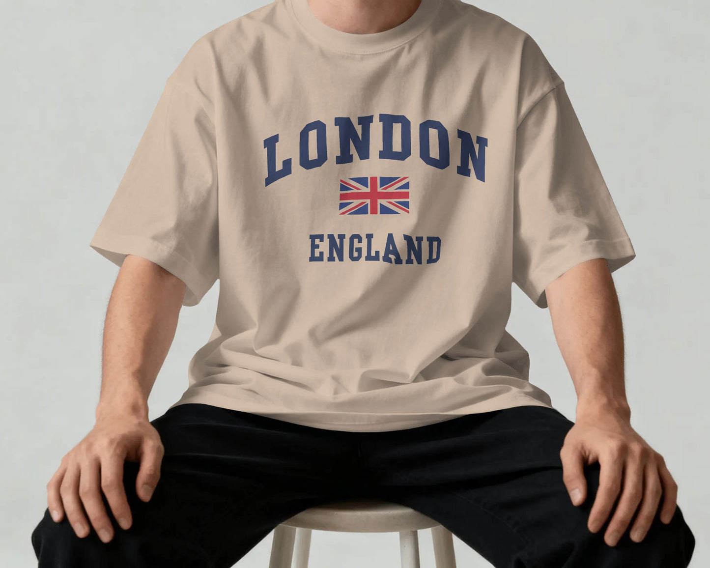 Bycads London England Oversized Graphic T-Shirt | Casual Streetwear Travel T-shirt