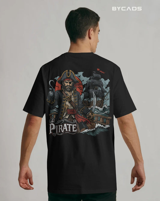 Rogue of the Seas Pirate Printed Oversized T-Shirt for Men