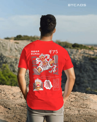 BYCADS "Gear 5 Joyboy" Luffy Anime Graphic Regular Fit T-Shirt