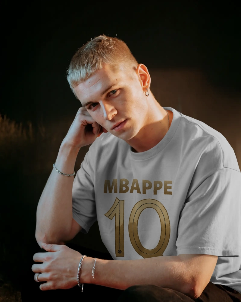 BYCADS Mbappé 10 Sports Edition Oversized T-Shirt – Premium Cotton Blend Streetwear T-shirt