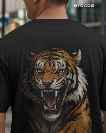 Roaring Tiger Oversized T-Shirt for Men – Fierce Streetwear by Bycads