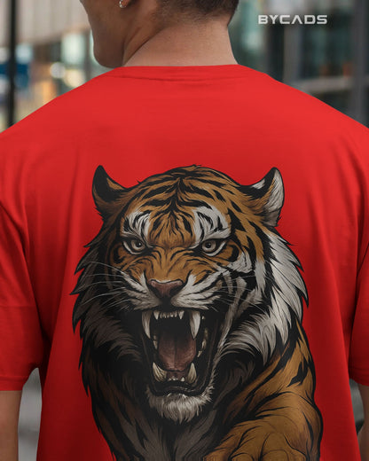 Roaring Tiger Oversized T-Shirt for Men – Fierce Streetwear by Bycads