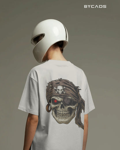 BYCADS Cyberskull Pirate Tee – Rogue Spirit, Red-Eyed Vengeance