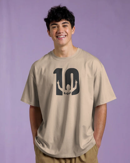 BYCADS Lionel Messi Legend  Graphic Oversized Drop Shoulder Cotton Blend T-Shirt