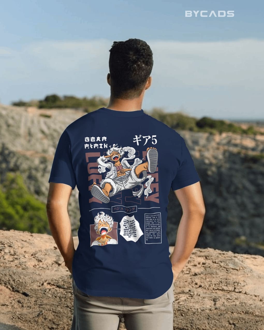 BYCADS "Gear 5 Joyboy" Luffy Anime Graphic Regular Fit T-Shirt