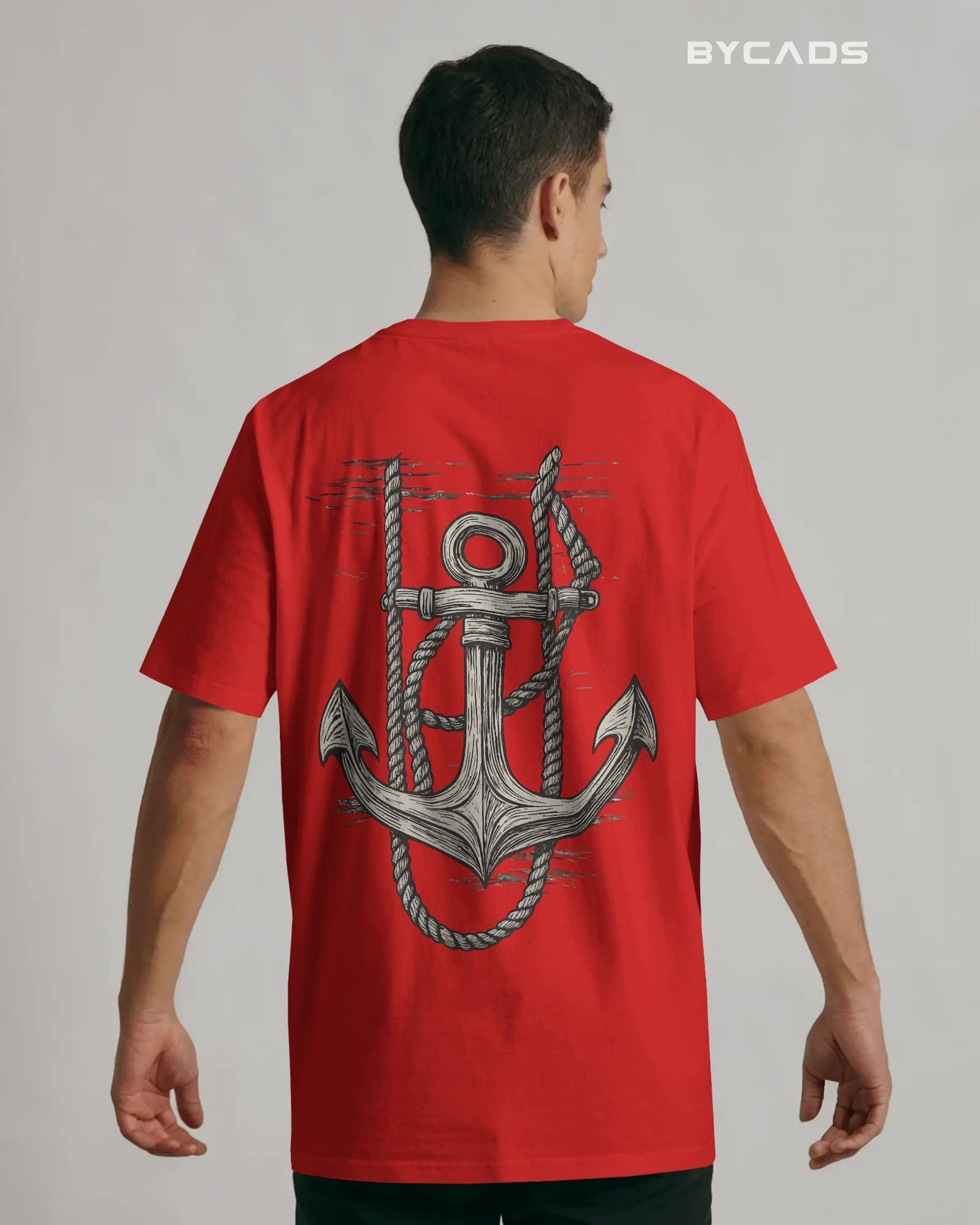 “Anchored Soul” Nautical Graphic Oversized t-shirt by Bycads