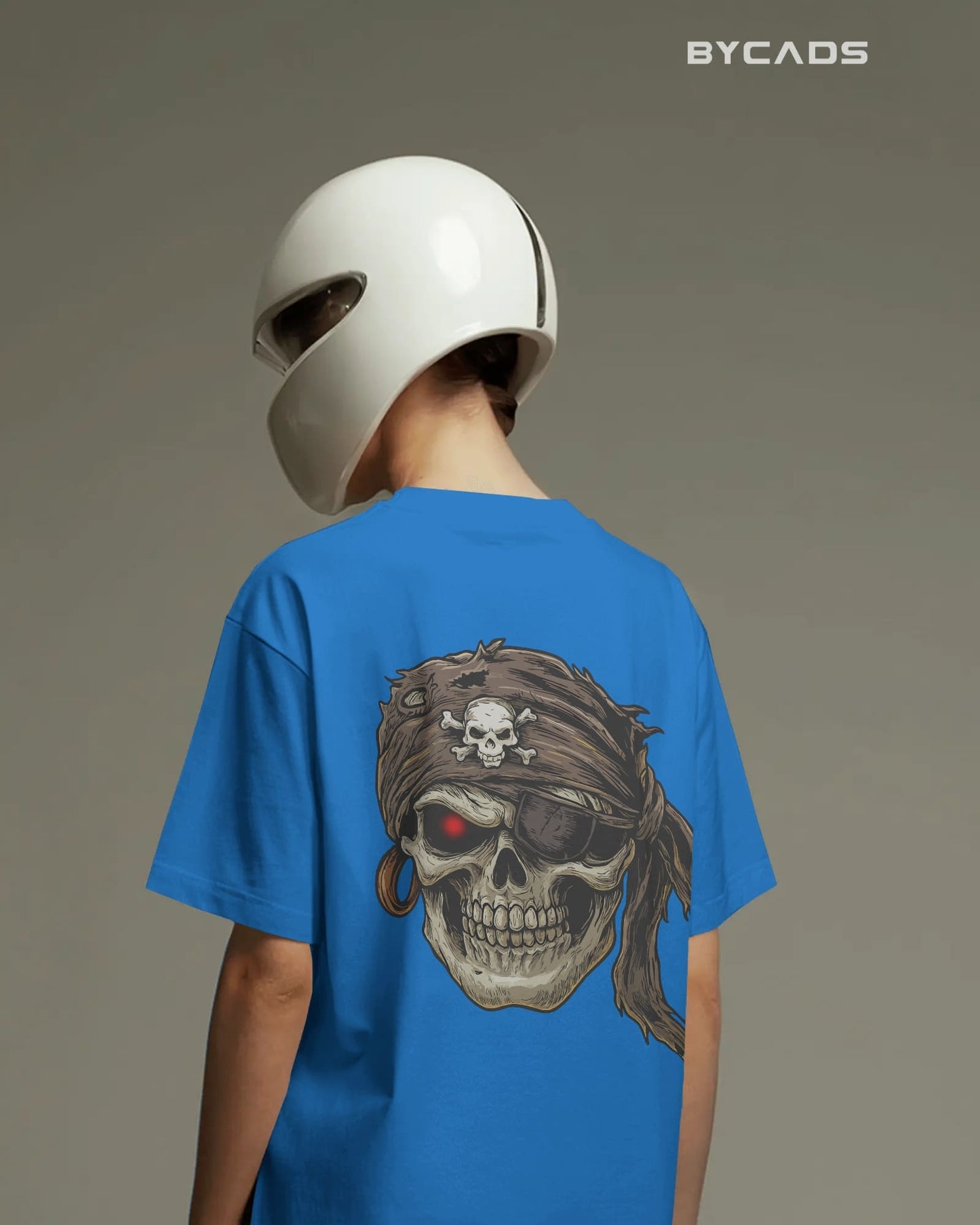 BYCADS Cyberskull Pirate Tee – Rogue Spirit, Red-Eyed Vengeance