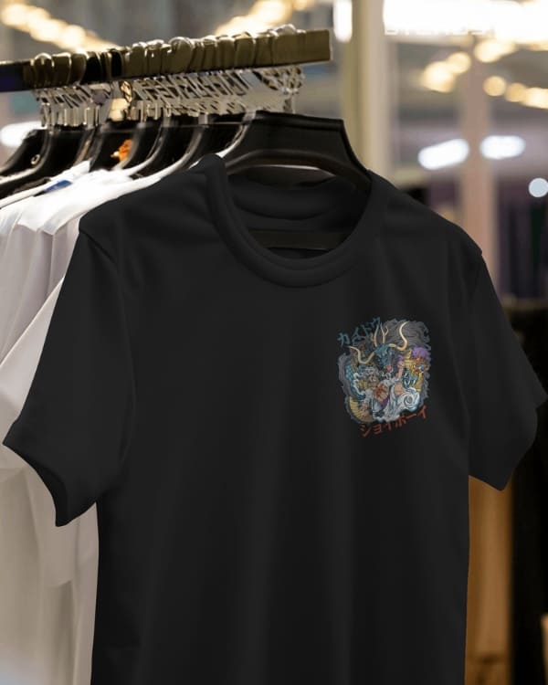 Luffy Gear 5 Joy Boy Graphic Regular-Fit Cotton Blend T-Shirt | Anime Streetwear