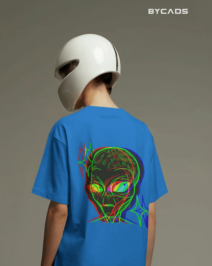 Cosmic Frequency Oversized Alien Unisex Graphic Tee