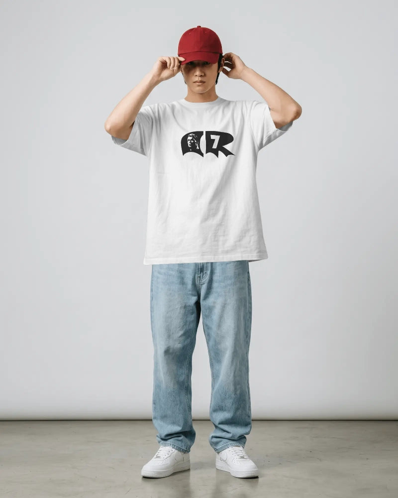 BYCADS Football Legend CR7 Back Print Oversized T-Shirt | Cotton Blend Streetwear