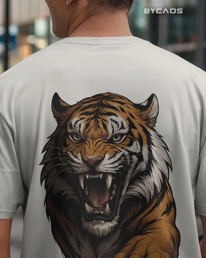 Roaring Tiger Oversized T-Shirt for Men – Fierce Streetwear by Bycads