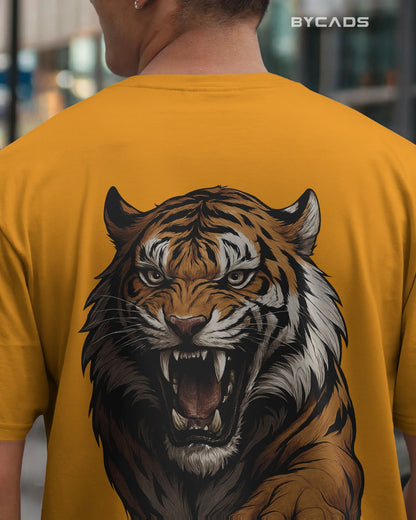 Roaring Tiger Oversized T-Shirt for Men – Fierce Streetwear by Bycads