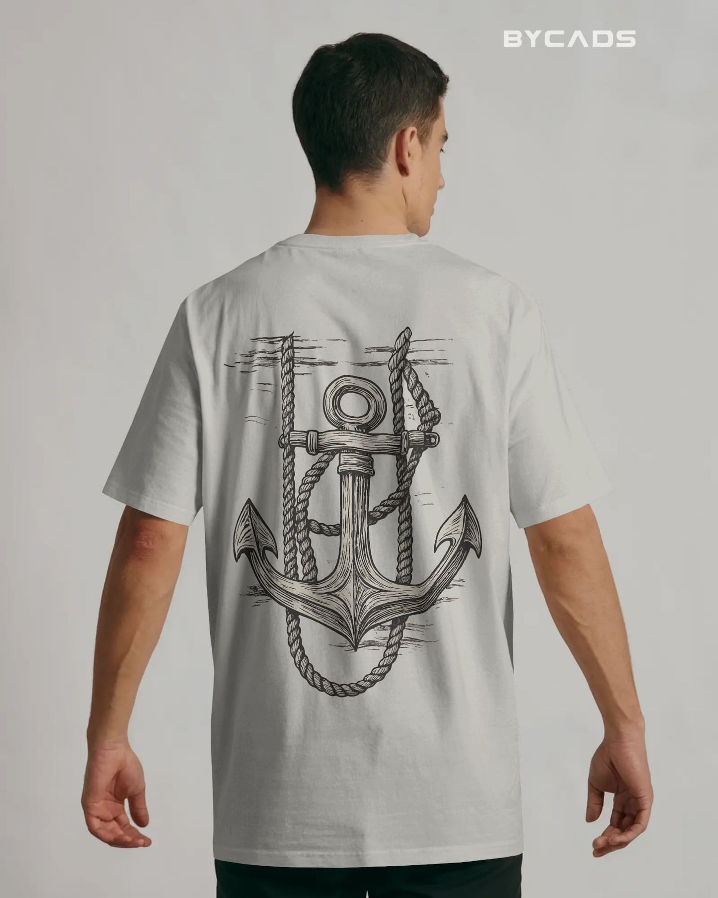 “Anchored Soul” Nautical Graphic Oversized t-shirt by Bycads