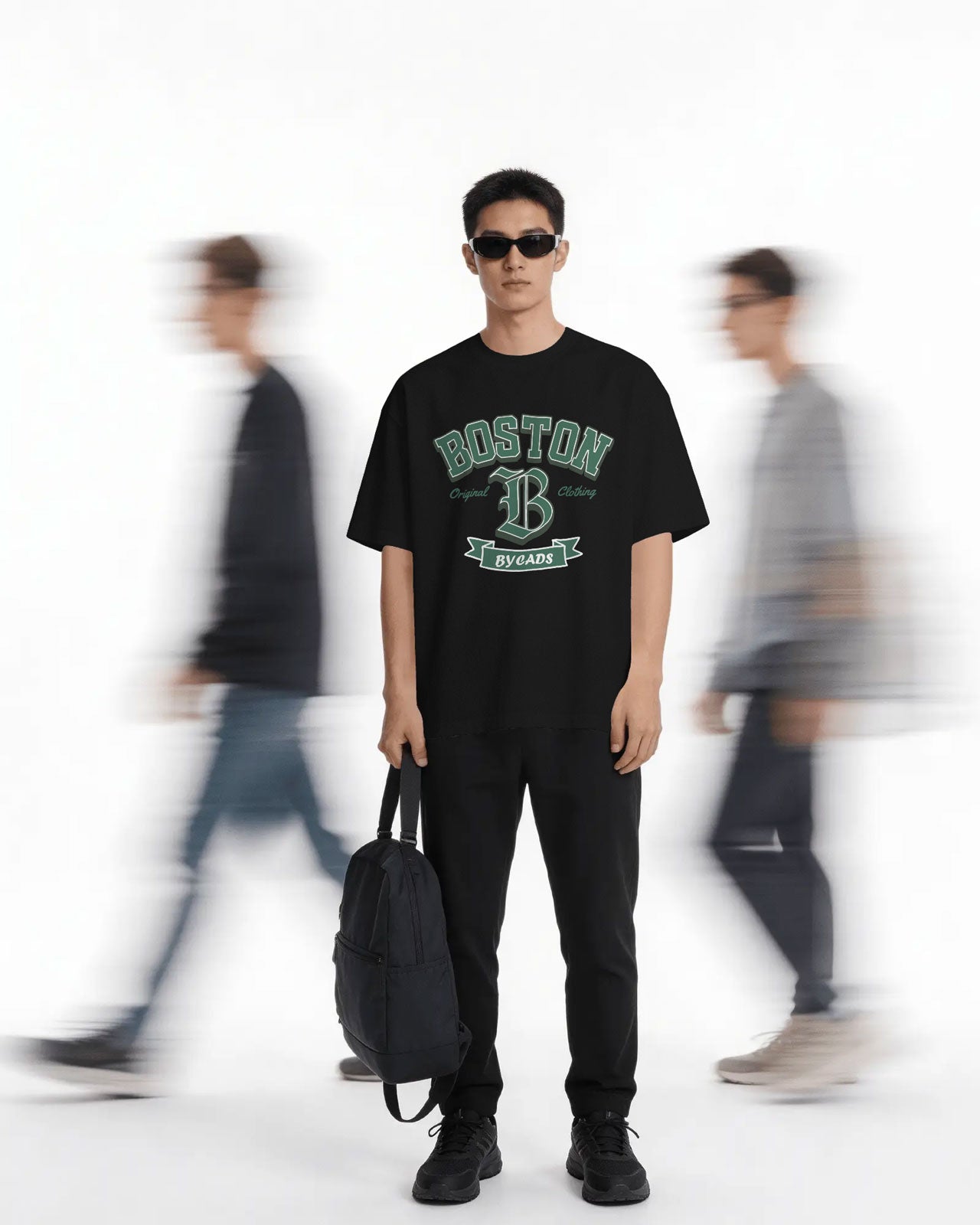 BYCADS Boston Graphic Oversized T-Shirt – Streetwear Cotton Blend t shirt