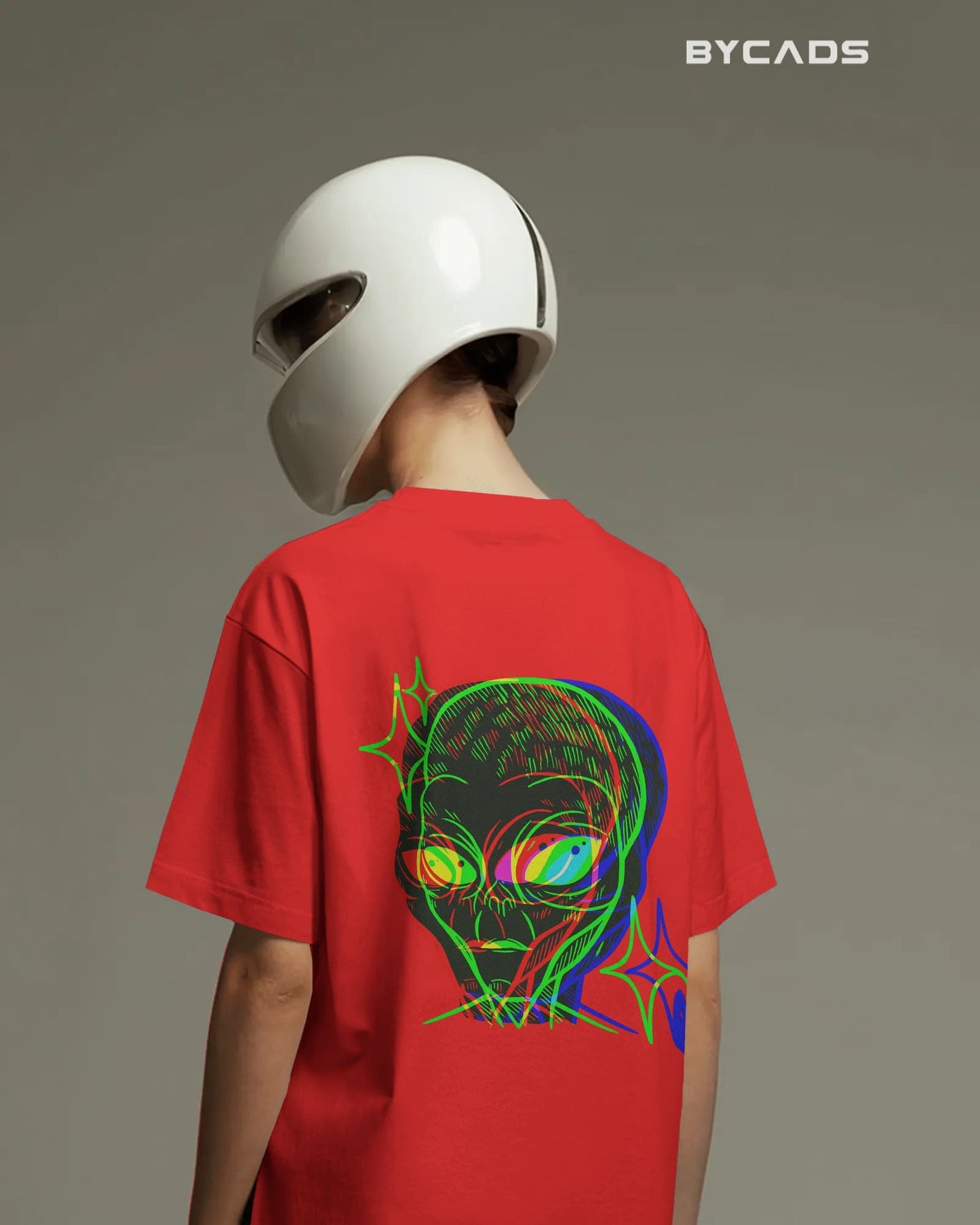 Cosmic Frequency Oversized Alien Unisex Graphic Tee