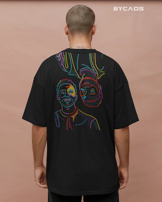 TWIN FACES Duality Graphic Tee – Unisex Streetwear T-Shirt