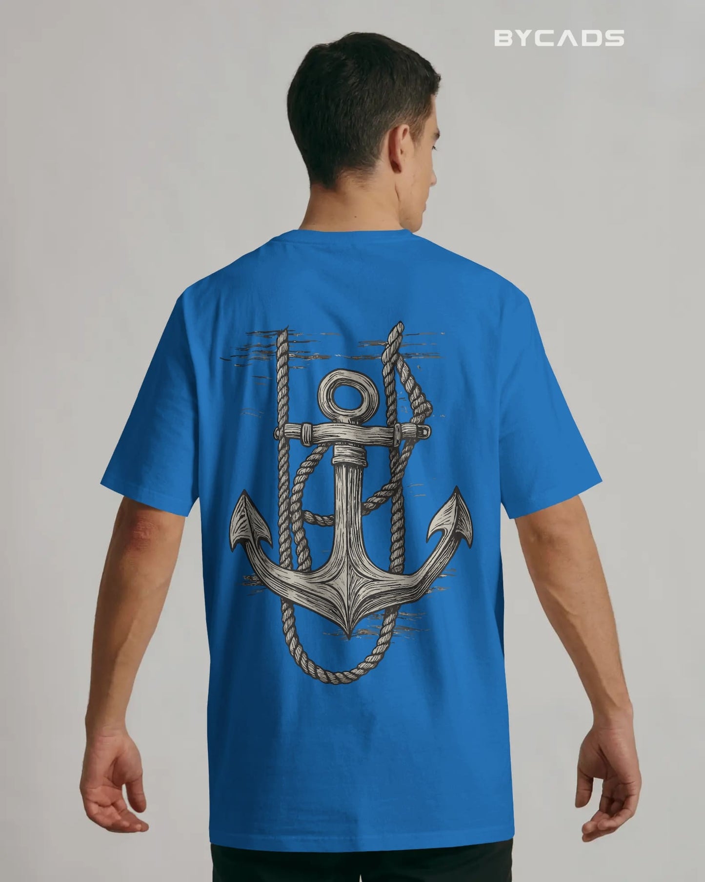“Anchored Soul” Nautical Graphic Oversized t-shirt by Bycads