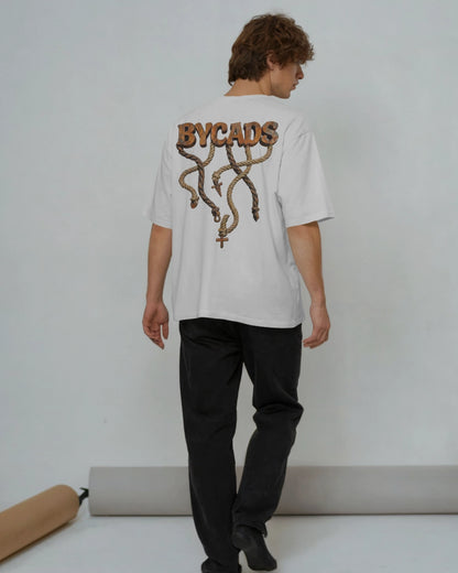 BYCADS Oversized Graphic T-Shirt – 100% Cotton Drop Shoulder Relaxed Fit Streetwear T-shirt