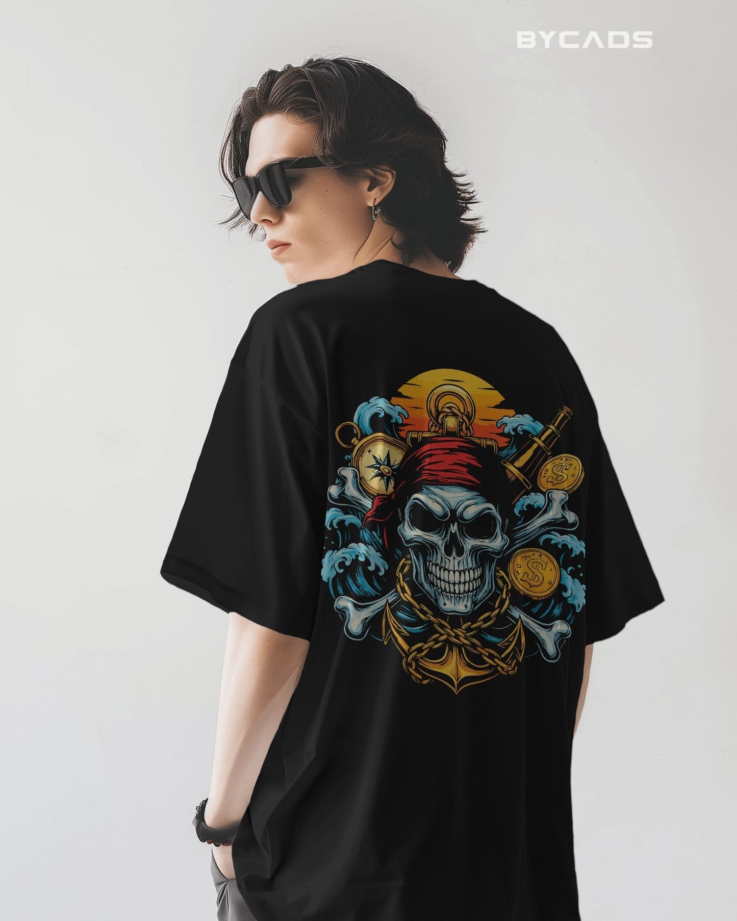 Treasure Hunt Skull Pirate T-Shirt – BYCADS Deep Sea Rebels Drop