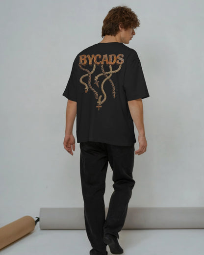BYCADS Oversized Graphic T-Shirt – 100% Cotton Drop Shoulder Relaxed Fit Streetwear T-shirt