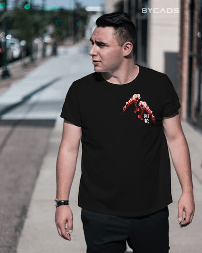 BYCADS "Blood Manipulation" Gyutaro Anime Graphic Regular-Fit Cotton Blend T-Shirt