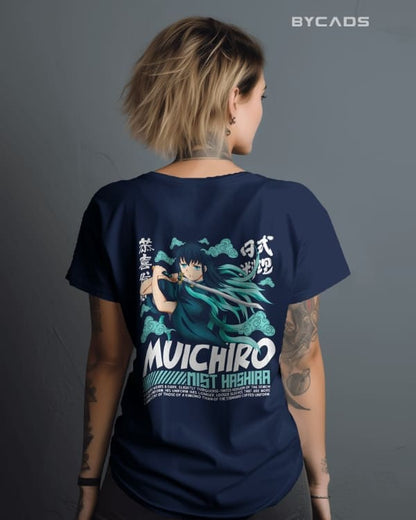 Muichiro Tokito Mist Breathing Graphic Regular-Fit Cotton Blend T-Shirt | Anime Streetwear