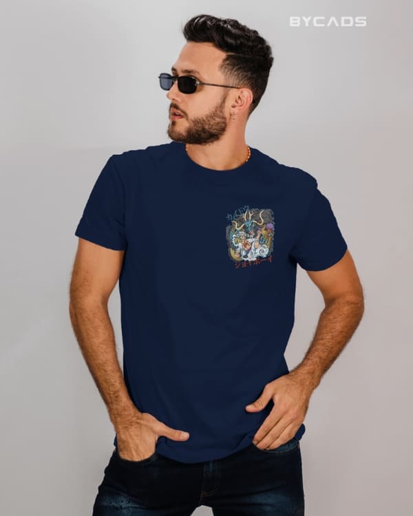 Luffy Gear 5 Joy Boy Graphic Regular-Fit Cotton Blend T-Shirt | Anime Streetwear