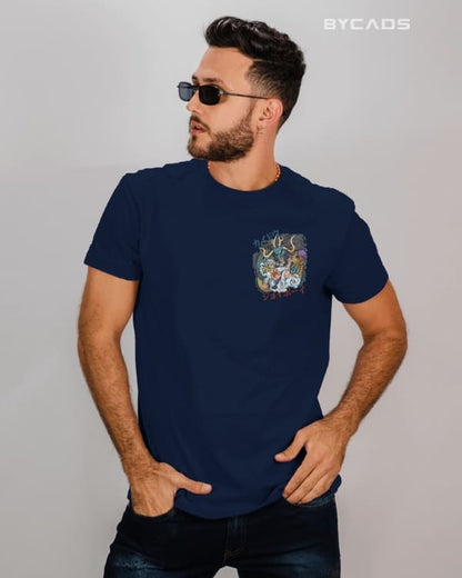 Luffy Gear 5 Joy Boy Graphic Regular-Fit Cotton Blend T-Shirt | Anime Streetwear