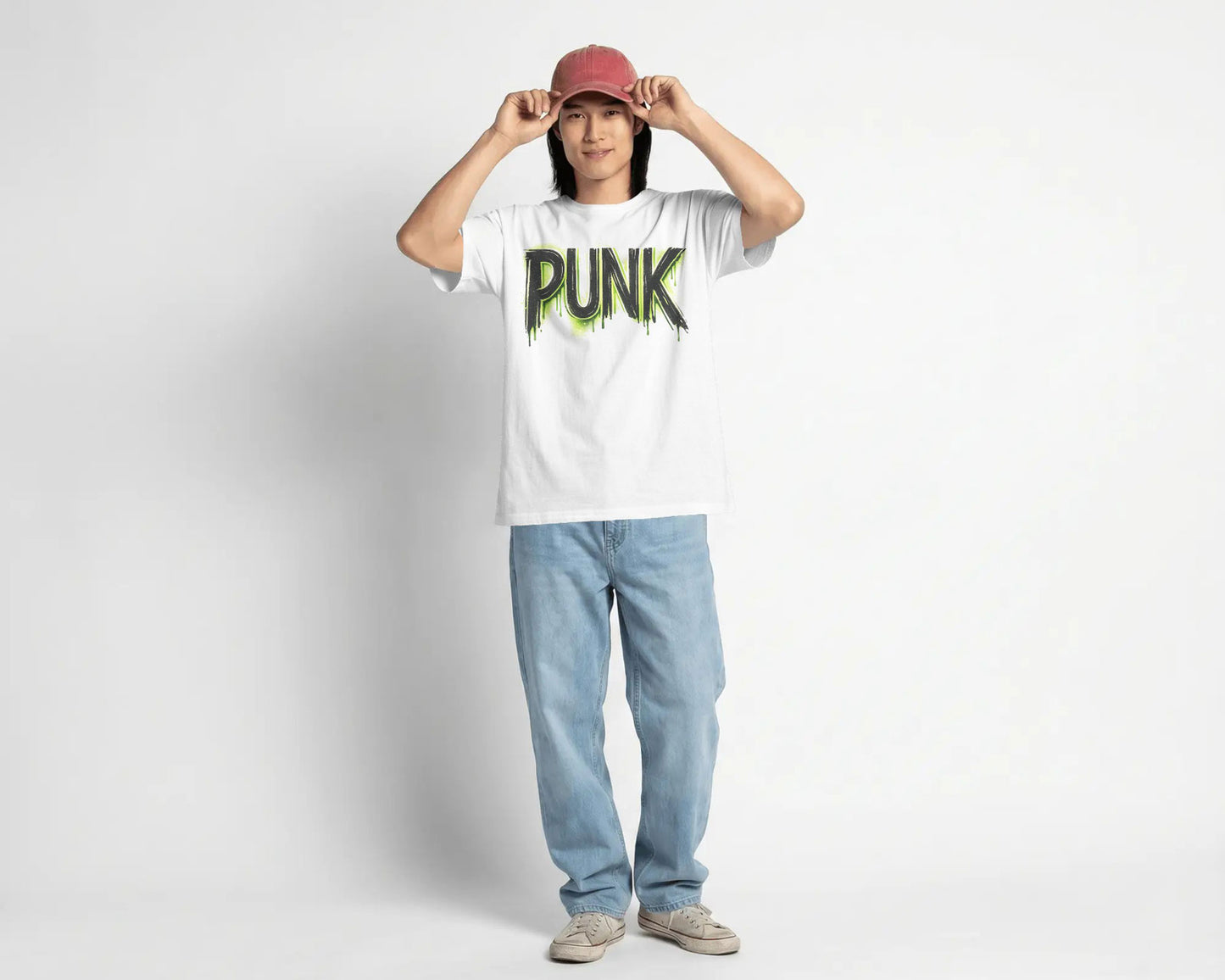 PUNK Drip Graphic Oversized T-Shirt Cotton bland - BYCADS