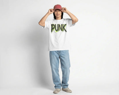PUNK Drip Graphic Oversized T-Shirt Cotton bland - BYCADS